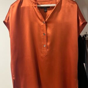 Banana Republic Silk Top Burnt Orange